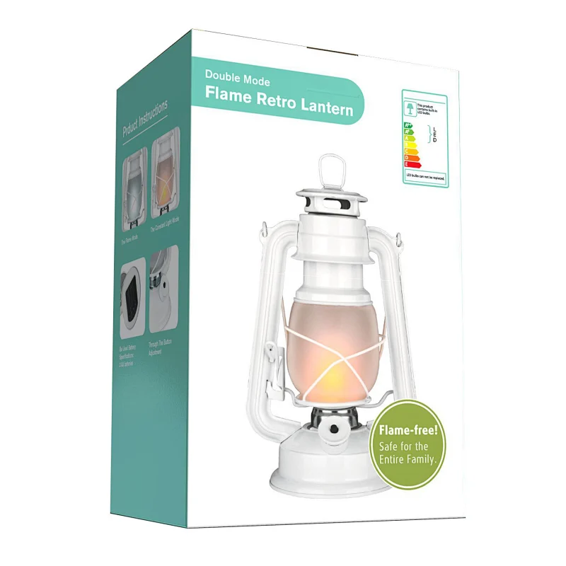 2 Modes vintage solar camping lantern