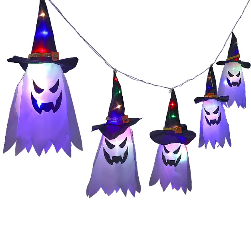 Halloween waterproof IP44 LED light hanging glowing ghost 3m 5pcs string lights
