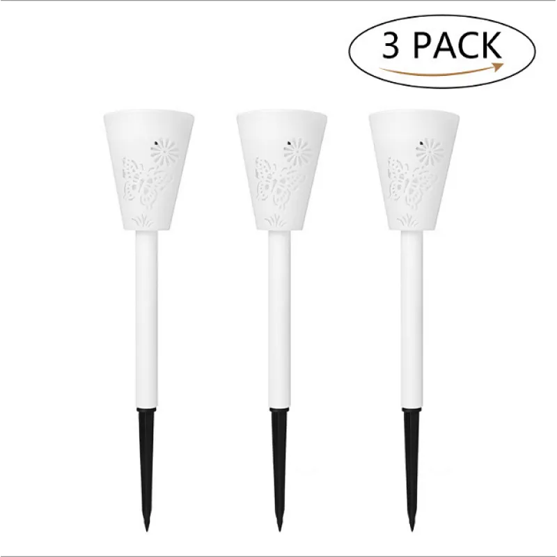 Hollow butterfly ground outdoor light waterproof IP65 LED garden panel solar lights