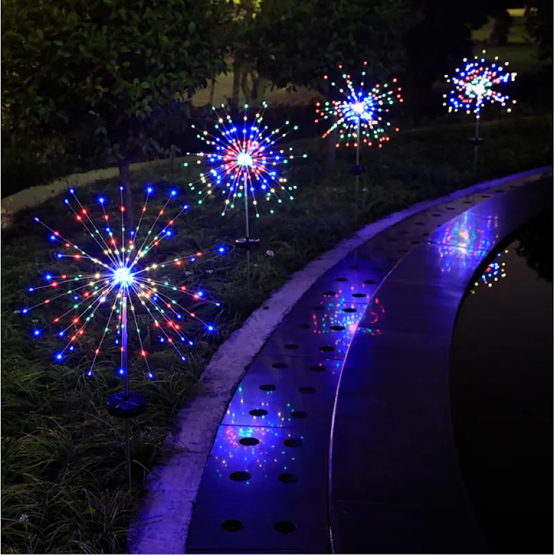 Decorative outdoor 90 LED waterproof IP65 string garden ornamental solar panel lights