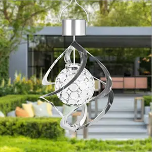 Decorative RGB waterproof IP65 lights LED wind chime spining light hanging solar outdoor light