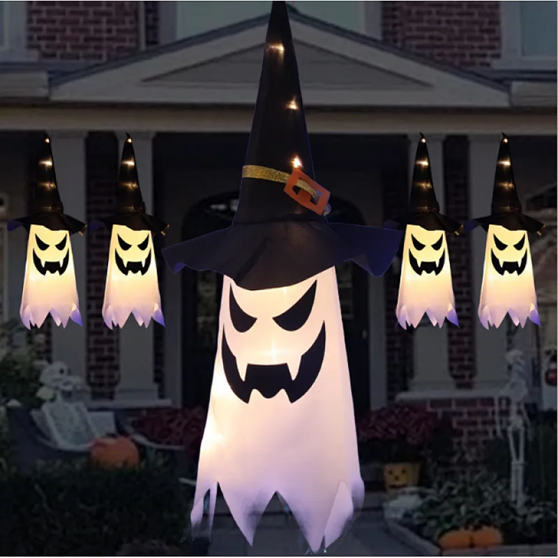 Halloween waterproof IP44 LED light hanging glowing ghost 3m 5pcs string lights