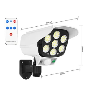 LED flood lights remote control motion sensor camera solar light