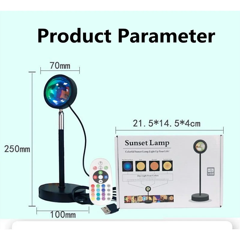 UFO night light LED bed RGB 16 color 4 mode USB remote control sunset projection lamp