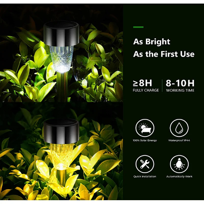 Decoration outdoor colored LED lights outdoor waterproof IP44 stake garden solar light