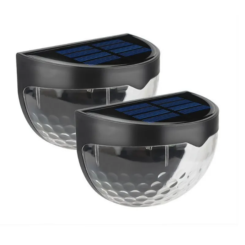 Semicircle outdoor waterproof IP65 fence stair step solar powered LED wall light