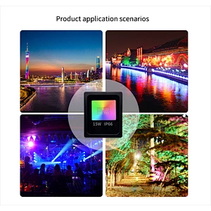 Outdoor color changing flood light IP66 waterproof bluetooth or remote control led work light