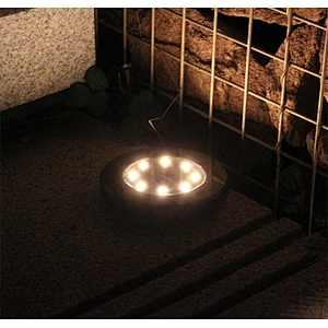 Decorative street light solar waterproof IP65 stainless steel garden 8 LED outdoor lights