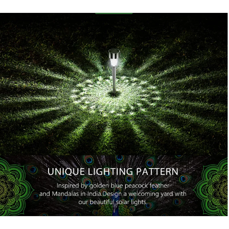 Decoration outdoor colored LED lights outdoor waterproof IP44 stake garden solar light