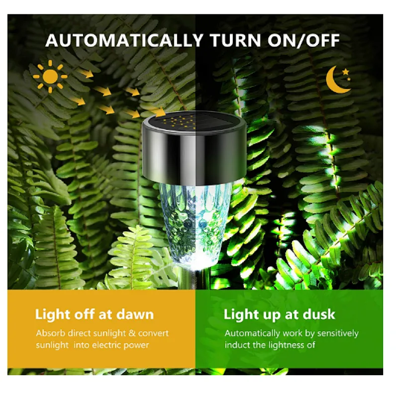 Decoration outdoor colored LED lights outdoor waterproof IP44 stake garden solar light