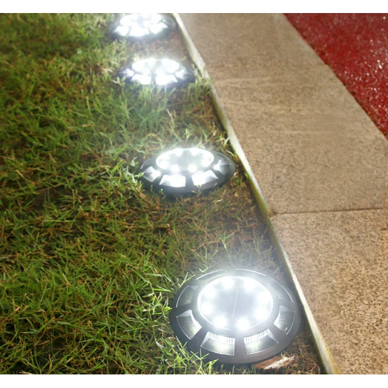 Outdoor garden round plug waterproof IP65 for garden decorative solar ground lights