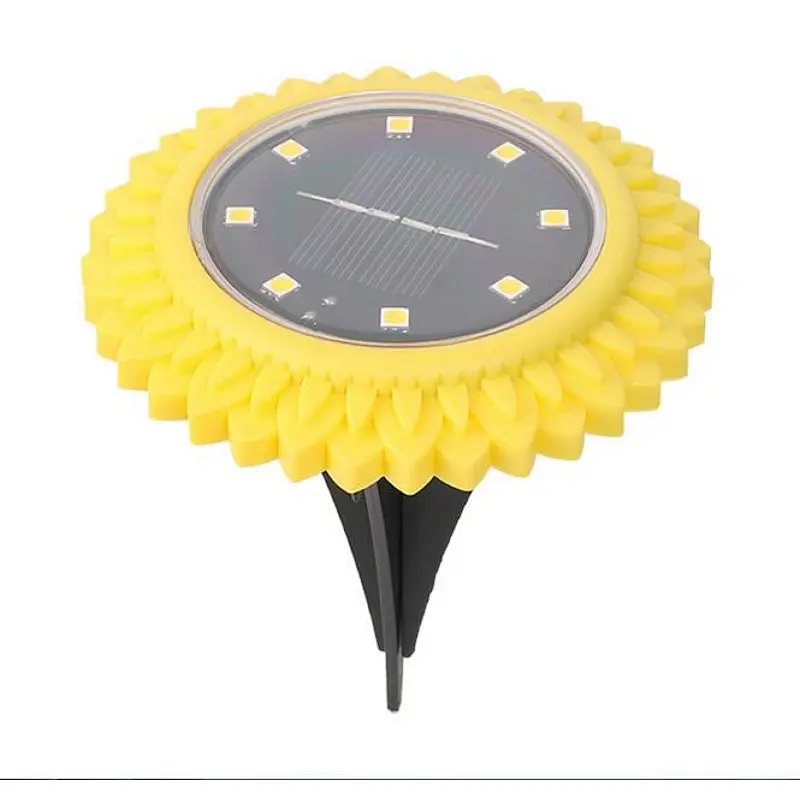 New design buried landscape decorative flower shape power street solar light 8 LED lights