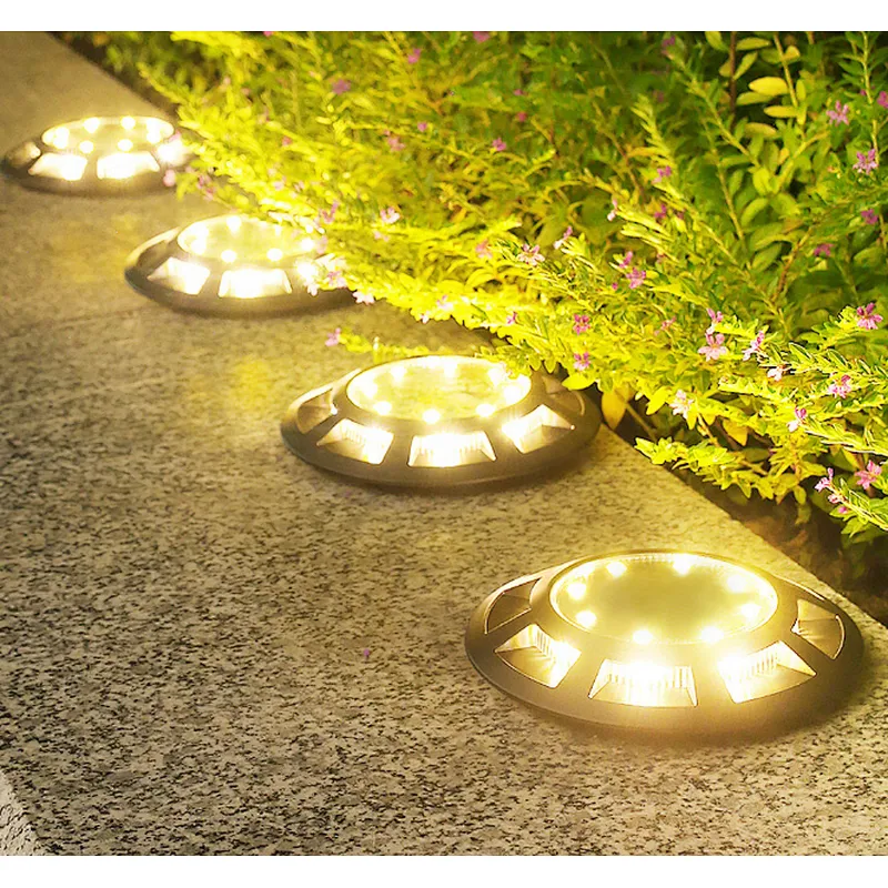 Outdoor garden round plug waterproof IP65 for garden decorative solar ground lights