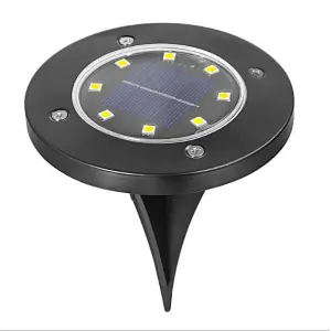 Decorative street light solar waterproof IP65 stainless steel garden 8 LED outdoor lights