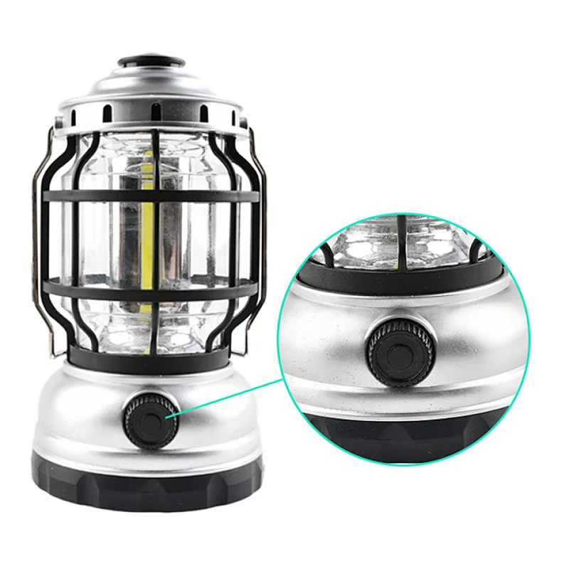 3*AA Vintage stepless dimming camping lantern