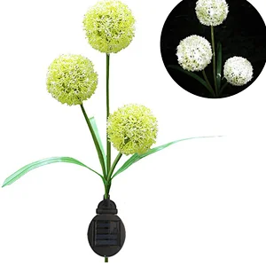 Durable decorative LED garden yard dandelion waterproof IP55 solar flower lights