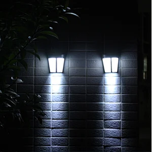 Waterproof ip65 decorative 6 LED 3 mode lighting sensor wall solar LED garden light