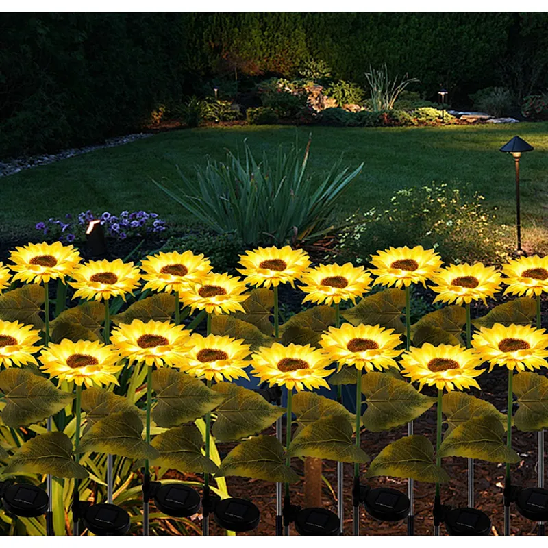 Sunflower outdoor waterproof IP65 LED garden decorative solar light