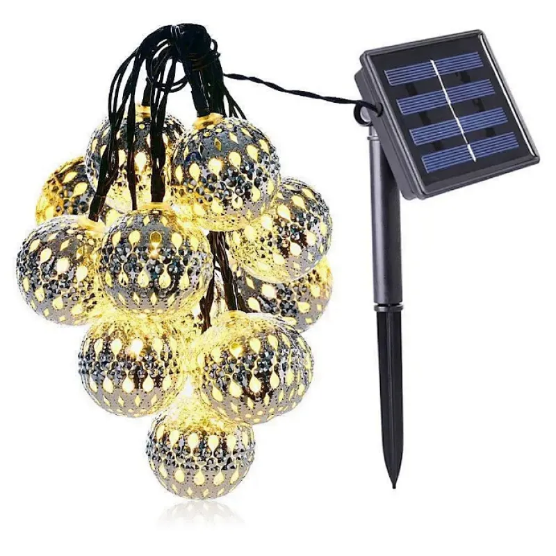 Moroccan garden lighting waterproof 5 meters 20 LED holiday decorative solar outdoor string light