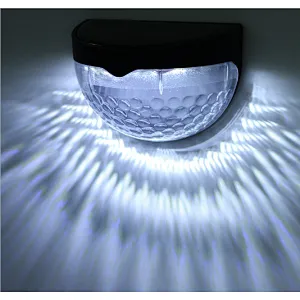 Semicircle outdoor waterproof IP65 fence stair step solar powered LED wall light