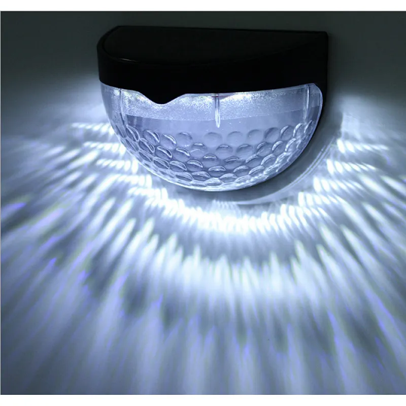 Semicircle outdoor waterproof IP65 fence stair step solar powered LED wall light