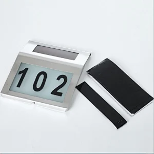 Indicator wall lights waterproof stainless steel house number 2 LED house solar light