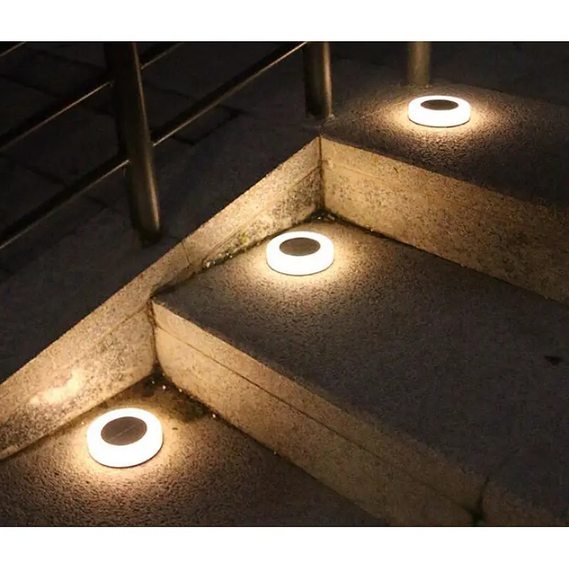 Outdoor waterproof IP65 backyard landscape lawn lamp buried 8 LED solar energy light
