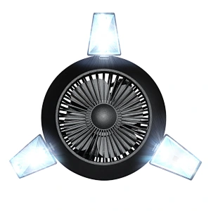 Solar hanging fan camping lantern