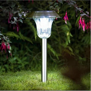 Decorative ground plug LED light outdoor pathway waterproof IP65 RGB solar garden lights