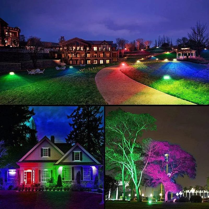 Outdoor color changing flood light IP66 waterproof bluetooth or remote control led work light