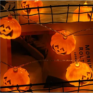 Halloween pumpkin 20 LED 3D outdoor strip string 5 meters lights garden decorative solar light