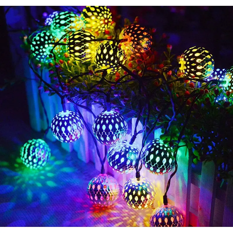 Moroccan garden lighting waterproof 5 meters 20 LED holiday decorative solar outdoor string light