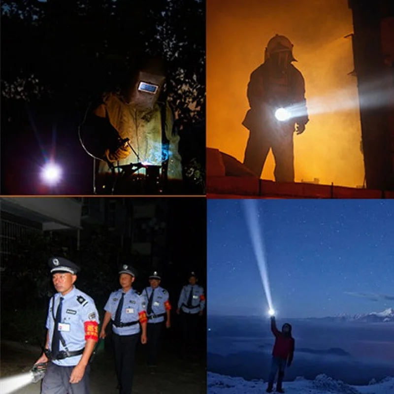 10W Solar power camping torch 2400mAh rechargeable lithium battery long range led flashlight