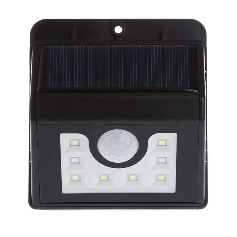 Waterproof IP65 8 LED for house outdoor LED wall lights motion sensor solar light