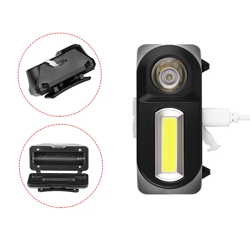 COB+XPE usb rechargeable emergency headlight 6 modes motion sensor led headlamp for fishing
