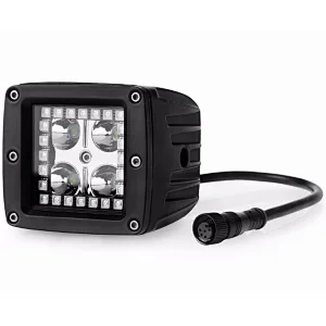 Cree 12w working light 12-24v driving lights with RGB halo ring amber white led work light
