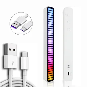 Colorful music rhythm night light custom club car 32 LED RGB type C sound control lights