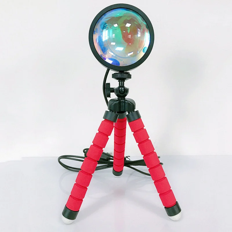 RGB 16 color led projector lamp rainbow night light 4 modes tripod sunset lamp