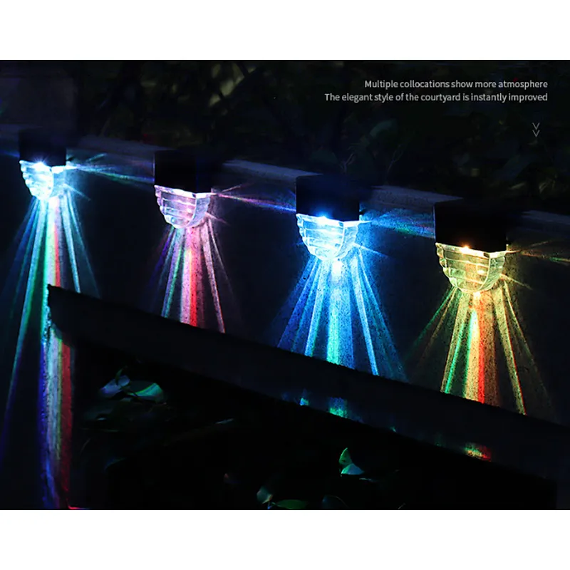 Solar street light outdoor LED road wall lights outdoor RGB garden waterproof IP55