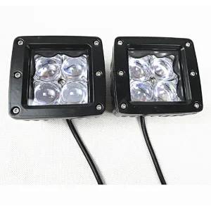 Cree 12w working light 12-24v driving lights with RGB halo ring amber white led work light