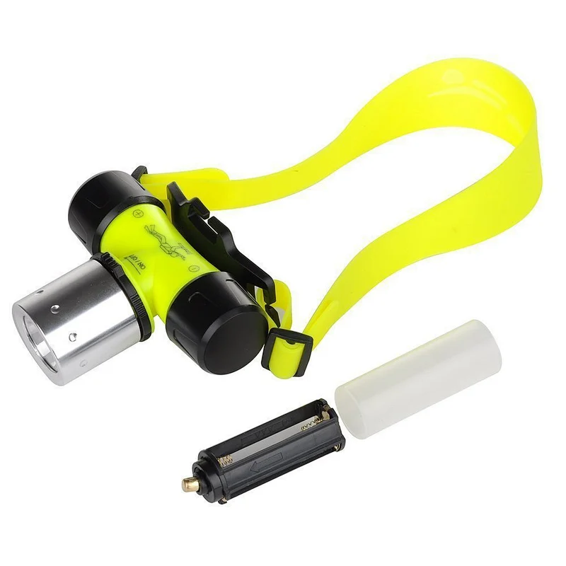XML-T6 waterproof led headlight 800 lumens underwater torch rechargeable diving headlamp