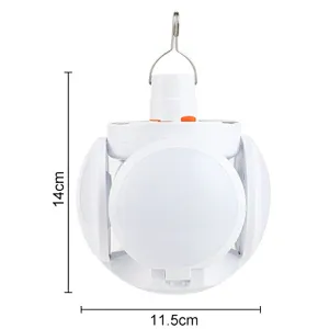 Portable hanging hook solar powered waterproof football tent LED camping lantern lamp