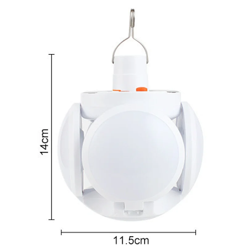 Portable hanging hook solar powered waterproof football tent LED camping lantern lamp