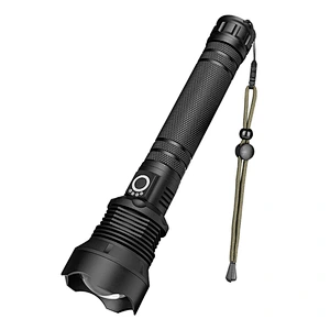 XHP70 high quality USB rechargeable flashlight LED custom 90000 lumens super bright zoomable