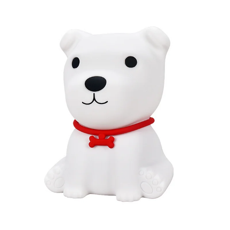USB Rechargeable Silicone Night Light with Touch Sensor-Portable Puppy Lamp