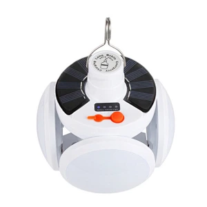 Portable hanging hook solar powered waterproof football tent LED camping lantern lamp