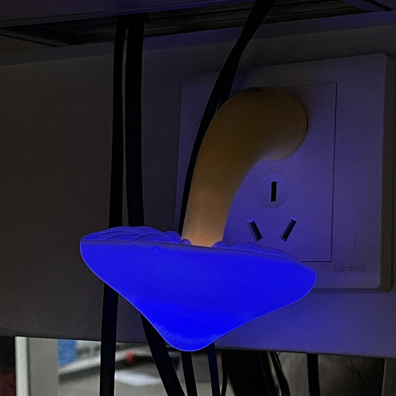 Custom night light mushroom plug in wall babies room 4 color automatic sensor for children