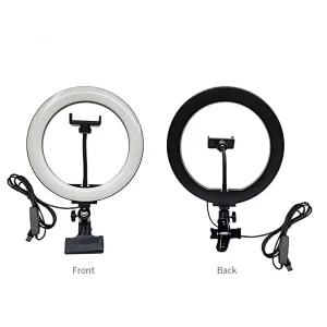 2900K-5600K dimmable video conference lighting kit with clip round led work light for remote working