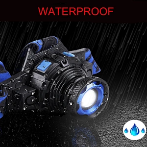 3W Cree aluminum alloy focusable headlight built in rechargeable battery fishing led headlamp