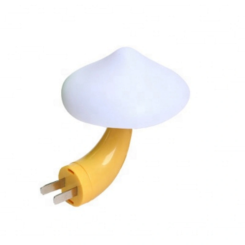 Custom night light mushroom plug in wall babies room 4 color automatic sensor for children